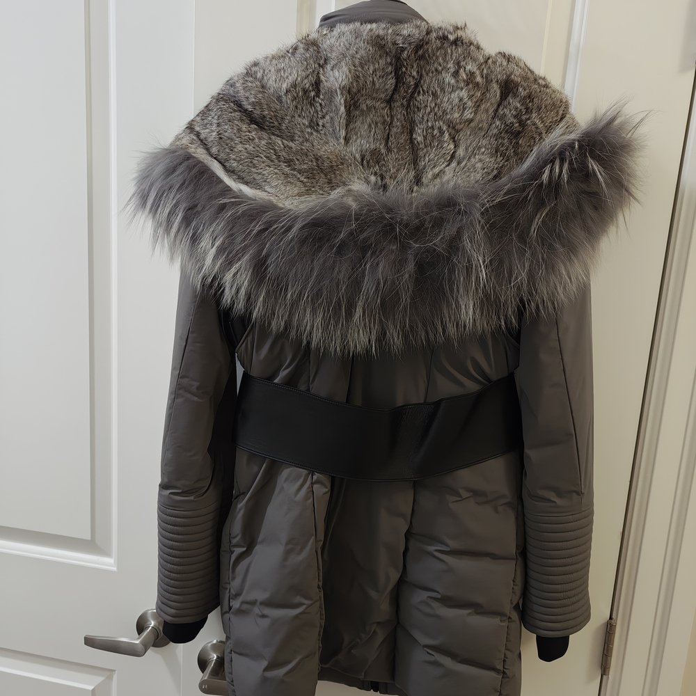 Rudsak Women's Gray Fur-Trimmed Jacket - Picture 3 of 9